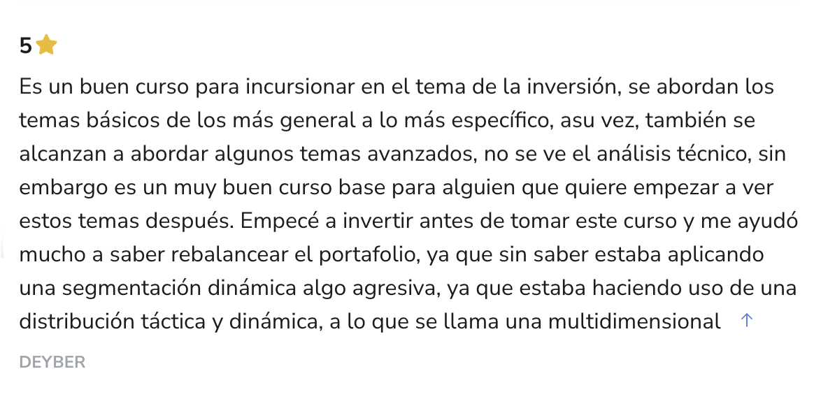 Captura del testimonio de Deyber en Hotmart